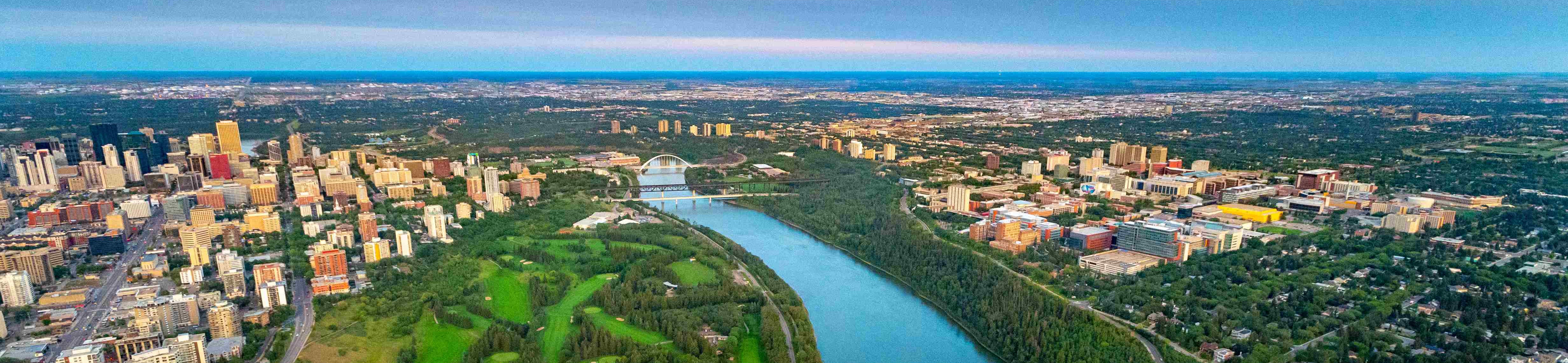 Edmonton river valley panorama